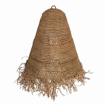 PTMD Kaj Natural woven sisal raffia lampshade Crème