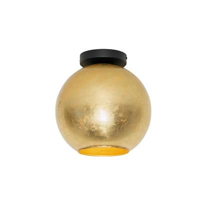 QAZQA bert - Design Plafondlamp - 1 lichts - Ø 30 cm - Goud/messing - Woonkamer | Slaapkamer | Keuken