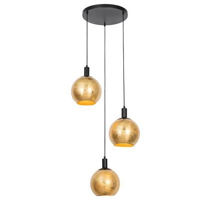 QAZQA bert - Design Hanglamp voor boven de eettafel | in eetkamer - 1 lichts - Ø 65 cm - Goud/messing - Woonkamer | Slaapkamer | Keuken