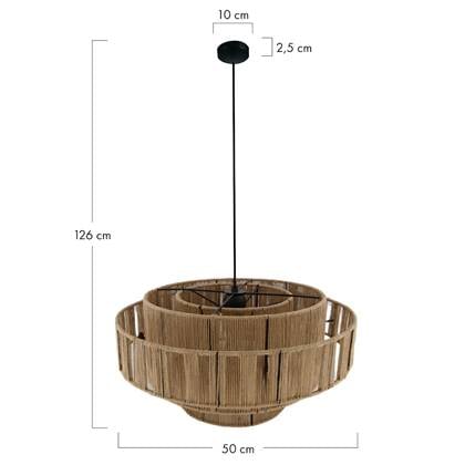 DKNC - Hanglamp Droom - jute - 50x50x26cm - Bruin Beige