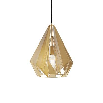 QAZQA carcass - Industriele Hanglamp - 1 lichts - Ø 35 cm - Goud - Industrieel - Woonkamer | Slaapkamer | Keuken