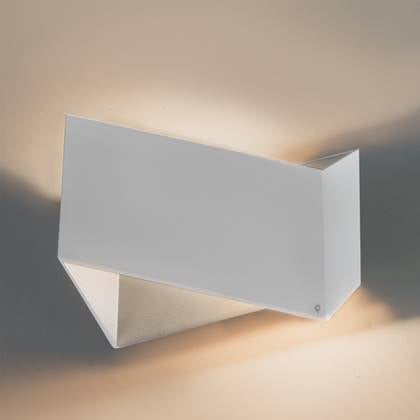 QAZQA Design wandlamp met zilveren binnenkant - Fold Wit