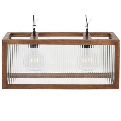 Beliani - PENNA - Hanglamp - Licht - Mangohout Bruin