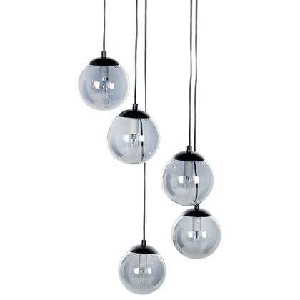 Beliani - NOEL - Hanglamp - Zwart - Glas afbeelding