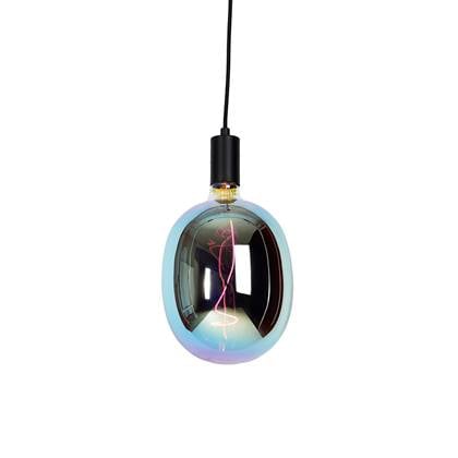 QAZQA Industriële hanglamp zwart incl. LED G170 dimbaar - Facil Multicolor