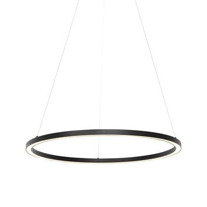 QAZQA Smart hanglamp zwart 80 cm incl. LED en RGBW - Girello