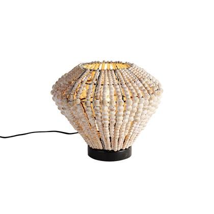QAZQA moti - Oosterse Tafellamp - 1 lichts - H 24 cm - Beige - Woonkamer | Slaapkamer | Keuken