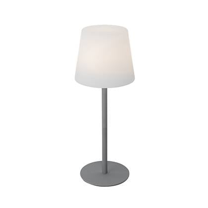 QAZQA Tafellamp oplaadbaar incl. LED en dimmer IP54 - Jude Grijs