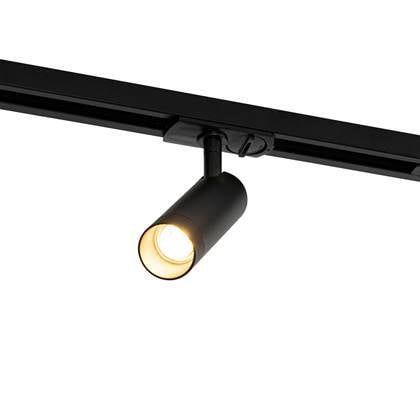 QAZQA jeana luxe - Moderne Spot railsysteem verlichting, railverlichting geschikt voor led - 5 lichts - L 285.8 cm - Zwart - Woonkamer | Slaapkamer | Keuken