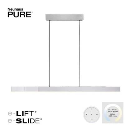 Neuhaus PURE® Hanglamp PURE MOTO-RISE e-Slide & e-Lift Aluminium LED Zilver