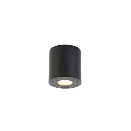 QAZQA capa - Moderne LED Dimbare Smart Plafondspot | Spotje | Opbouwspot incl. wifi met Dimmer - 1 lichts - Ø 9 cm - Zwart -