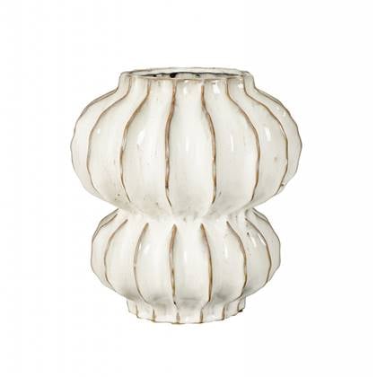 Mica Decorations Altea Vaas - H35 x Ø33 cm - Keramiek - Off White Crème