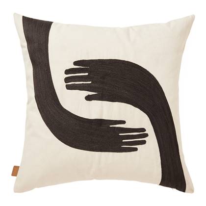 ferm LIVING Pose Sierkussen - Coffee / Undyed