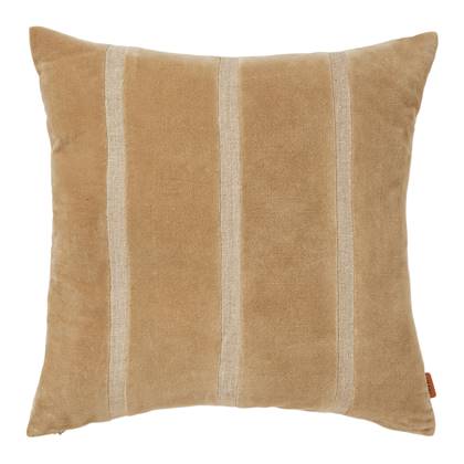 ferm LIVING Senti Stripe Sierkussen - Dark Sand / Linen