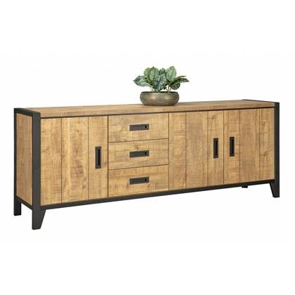 Woonexpress Dressoir Tilburg - MDF - Bruin - 212 x 80 x 45 cm (BxHxD)