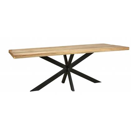 Woonexpress Eettafel Bemmel - Hout - Naturel - 220 x 78 x 100 cm (BxHxD)