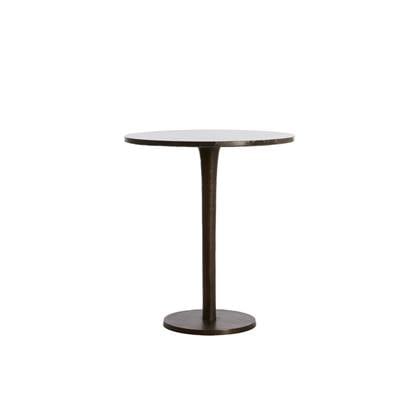 Light&living Bijzettafel Ø48x53 cm PAZO donker marmer+donker... Bruin