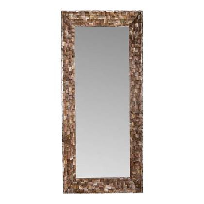 PTMD Chelsae Bronze poly rectangle shell mirror Brons