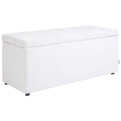 Beliani - OREM - Hocker - Gebroken - Polyester Wit