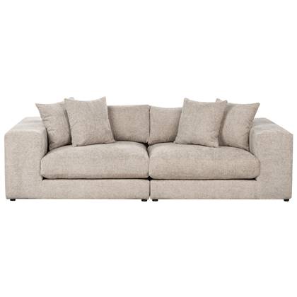 Beliani - GLORVIKA II - Driezitsbank - Taupe - Polyester