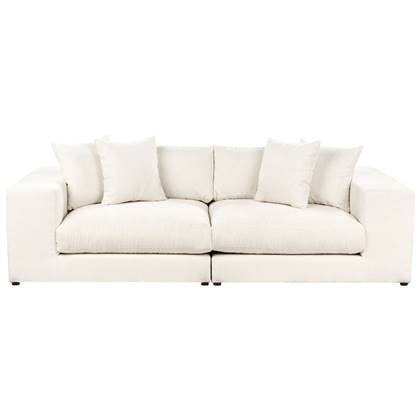 Beliani - GLORVIKA II - Driezitsbank - Wit - Polyester