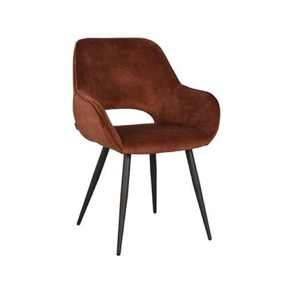 LABEL51 Eetkamerstoel Fer - Rust - Velours Bruin