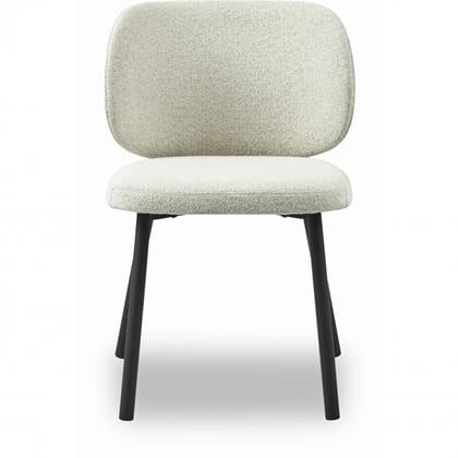 Nordic Home Milly eetkamerstoel bouclé - Wit