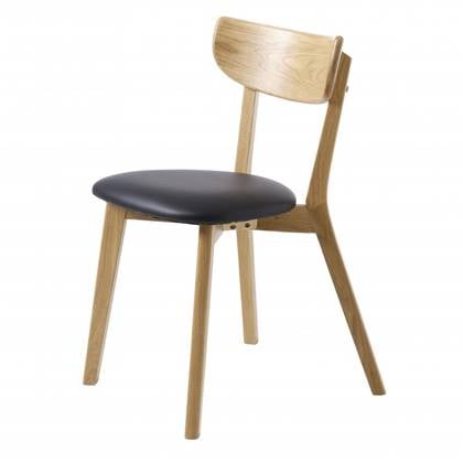 Nordic Home Oakley eetkamerstoel - naturel Zwart
