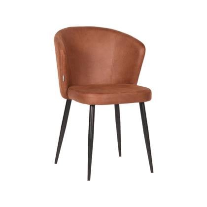 LABEL51 Eetkamerstoel Wave - Cognac - Microfiber Bruin
