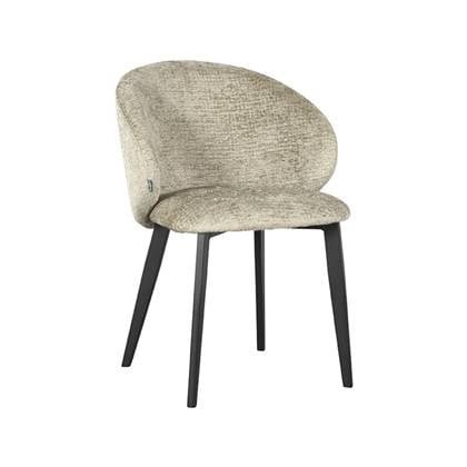 LABEL51 Eetkamerstoel Logan - Beige - Fluweel Bruin