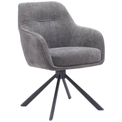 Hygge Interiors Select Avola Draaistoel Grafiet set van 2 Antraciet