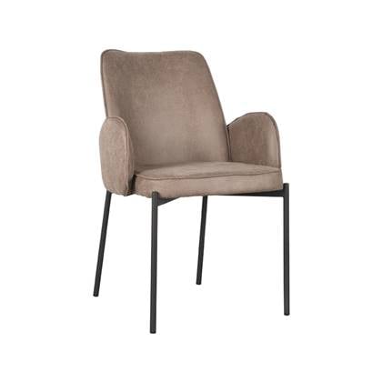 LABEL51 Eetkamerstoel Joni - Taupe - Microfiber Bruin