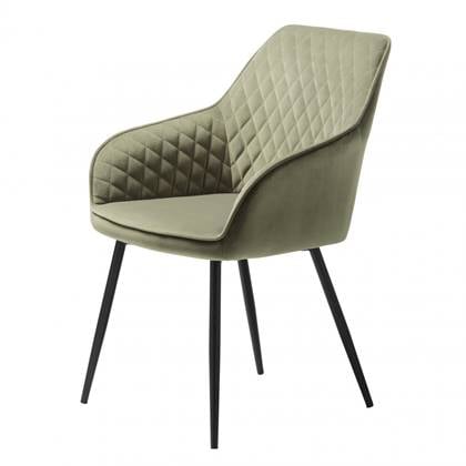 Nordic Home Bernt armstoel - velvet - olijf Groen
