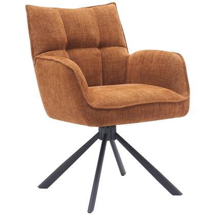 Hygge Interiors Select Marilla Draaistoel Roest set van 2 Bruin