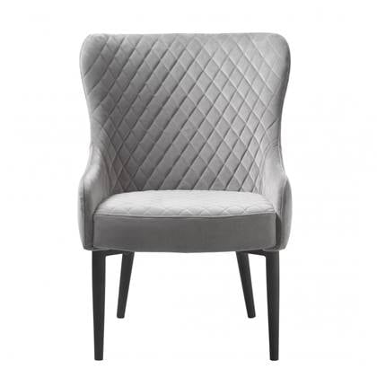 Nordic Home Milly fauteuil velvet - Grijs