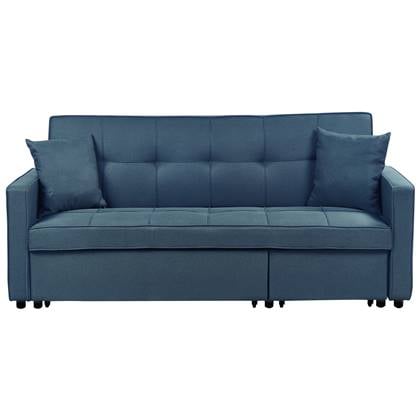 Beliani - GLOMMA - Slaapbank 3-zits - Blauw - Polyester