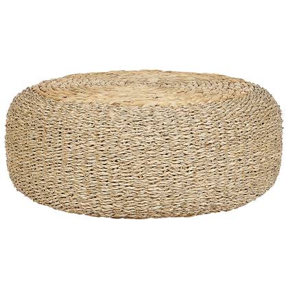 Beliani - BACKAN - Poef - Natuurlijk - 50 cm - Waterhyacint Beige