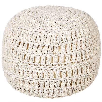 Beliani - ARPATU - Poef - Crème - Katoen Beige