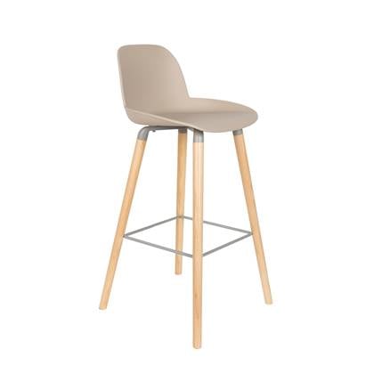Zuiver Albert Kuip Barkruk 75 cm Taupe - Set van 2 Bruin