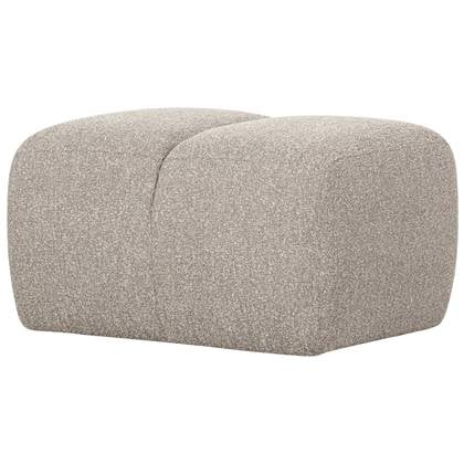 WOOOD Mojo Poef - Bouclé - Beige Melange - 80x60x45 Bruin