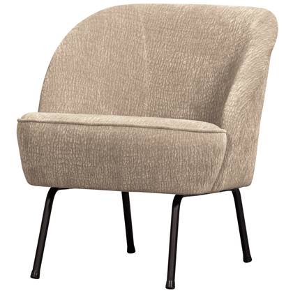 WOOOD fauteuil Vogue 3D - Chenille - Zand - 83x50x57 cm Bruin
