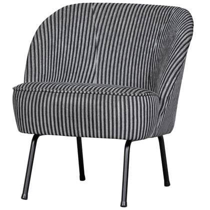 WOOOD fauteuil 3D Vogue - Streep - Midden Bruin Grijs