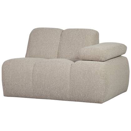 WOOOD Mojo 1-Zits Bank Met Arm Rechts - Bouclé - Beige - 74x120x97 Bruin