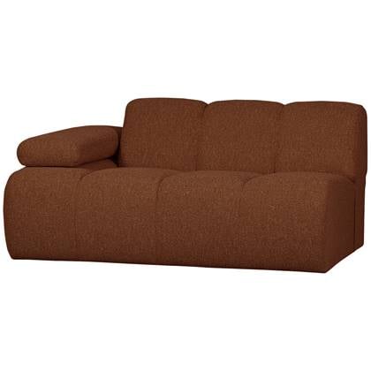 WOOOD Mojo 1,5-Zits Bank Met Arm Links - Bouclé - Roest Bruin