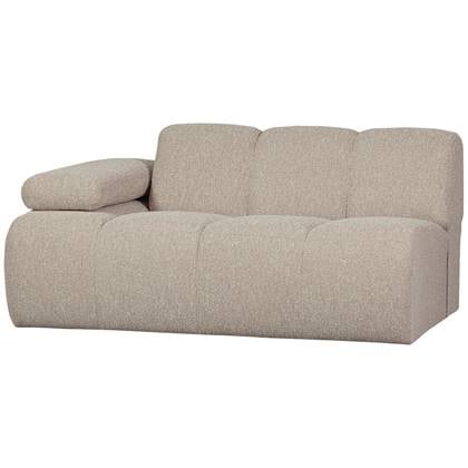 WOOOD 1,5-zits bank met arm links Mojo - Bouclé - Beige - 74x160x97 cm