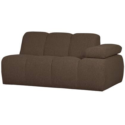 WOOOD Mojo 1,5-Zits Bank Met Arm Rechts - Bouclé - Bruin - 74x160x97