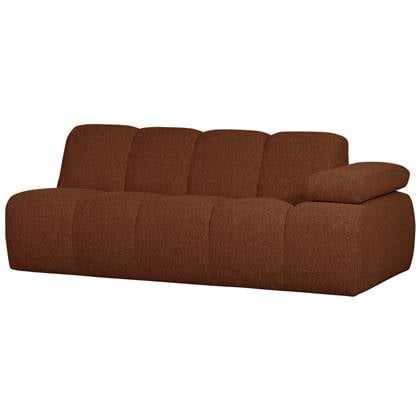 WOOOD Mojo 2-Zits Bank Met Arm Rechts - Bouclé - Roest Bruin Melange