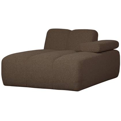 WOOOD chaise longue element rechts Mojo - Bouclé - Bruin -74x162x122cm