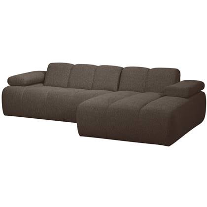 Woood chaise longue rechts Mojo - Bouclé - Bruin Melange