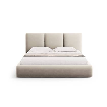 Windsor & Co Horizon Bedframe met Opbergvak - 140 x 200 cm - Fluweel - Crème